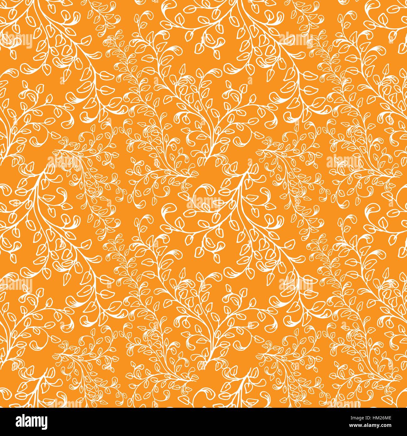 Seamless pattern composed of leaves and branches Stock Vector Image ...