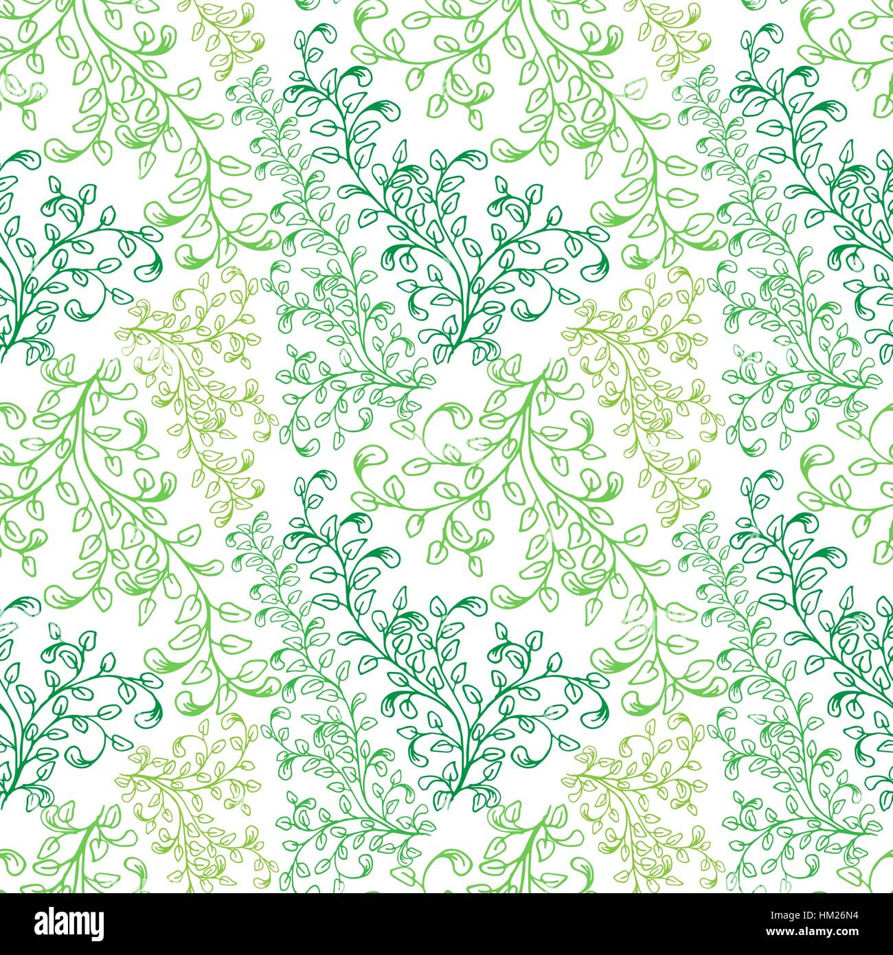 Seamless pattern composed of leaves and branches Stock Vector Image ...