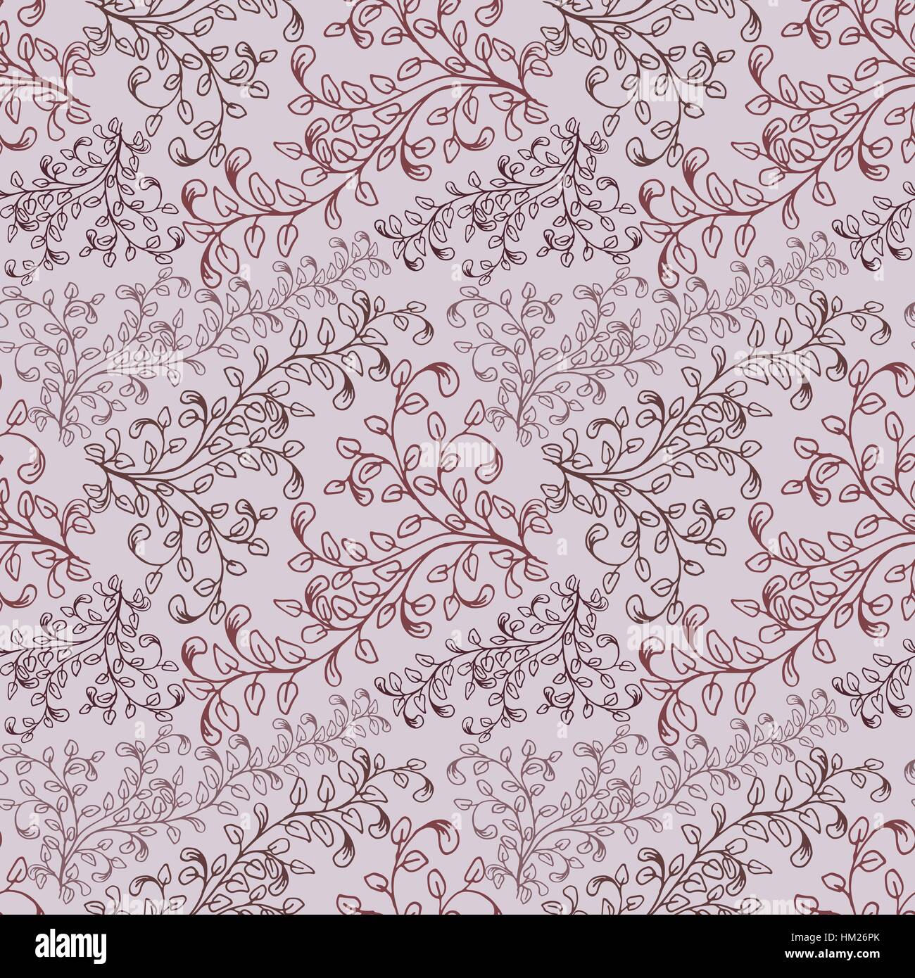 Seamless pattern composed of leaves and branches Stock Vector Image ...