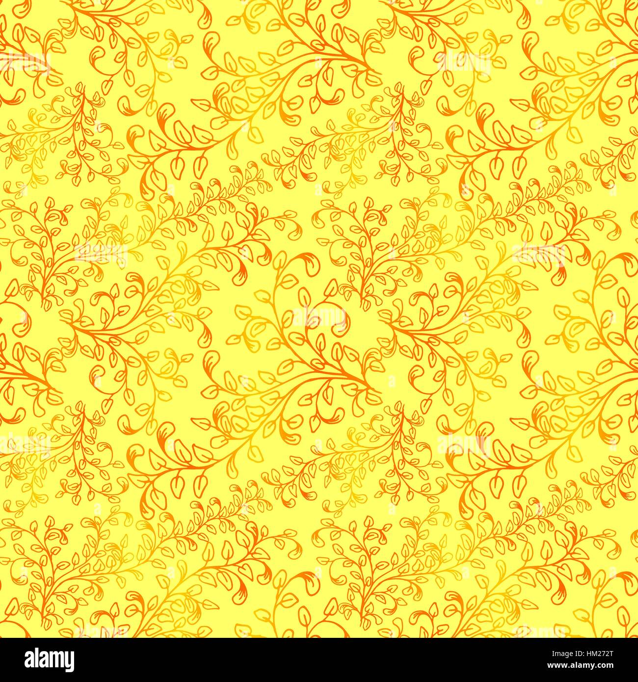 Seamless pattern composed of leaves and branches Stock Vector Image ...