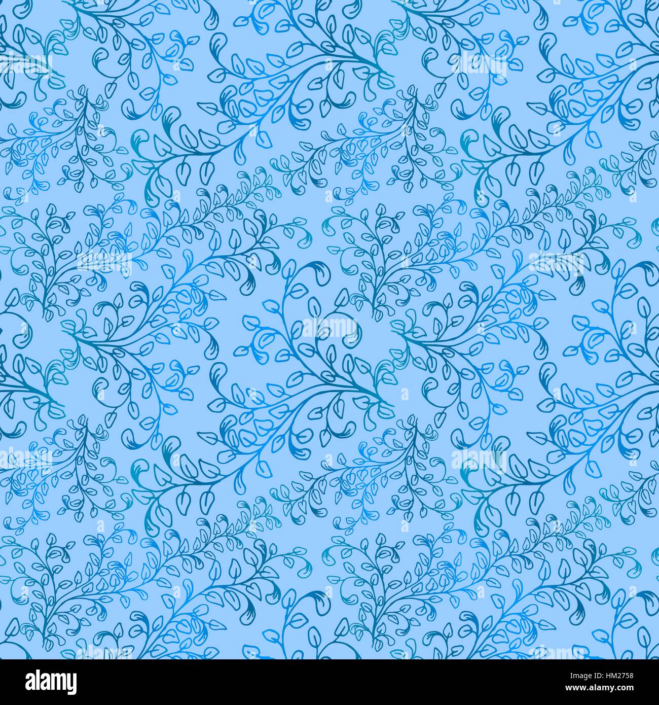 Seamless pattern composed of leaves and branches Stock Vector Image ...