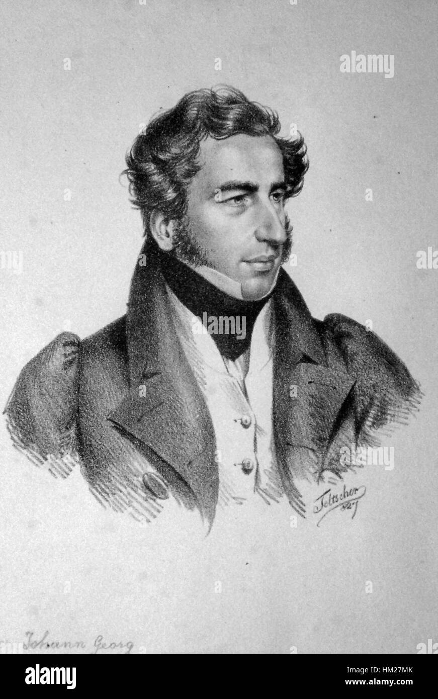 Johann Georg Walcher von Moltheim Litho Stock Photo