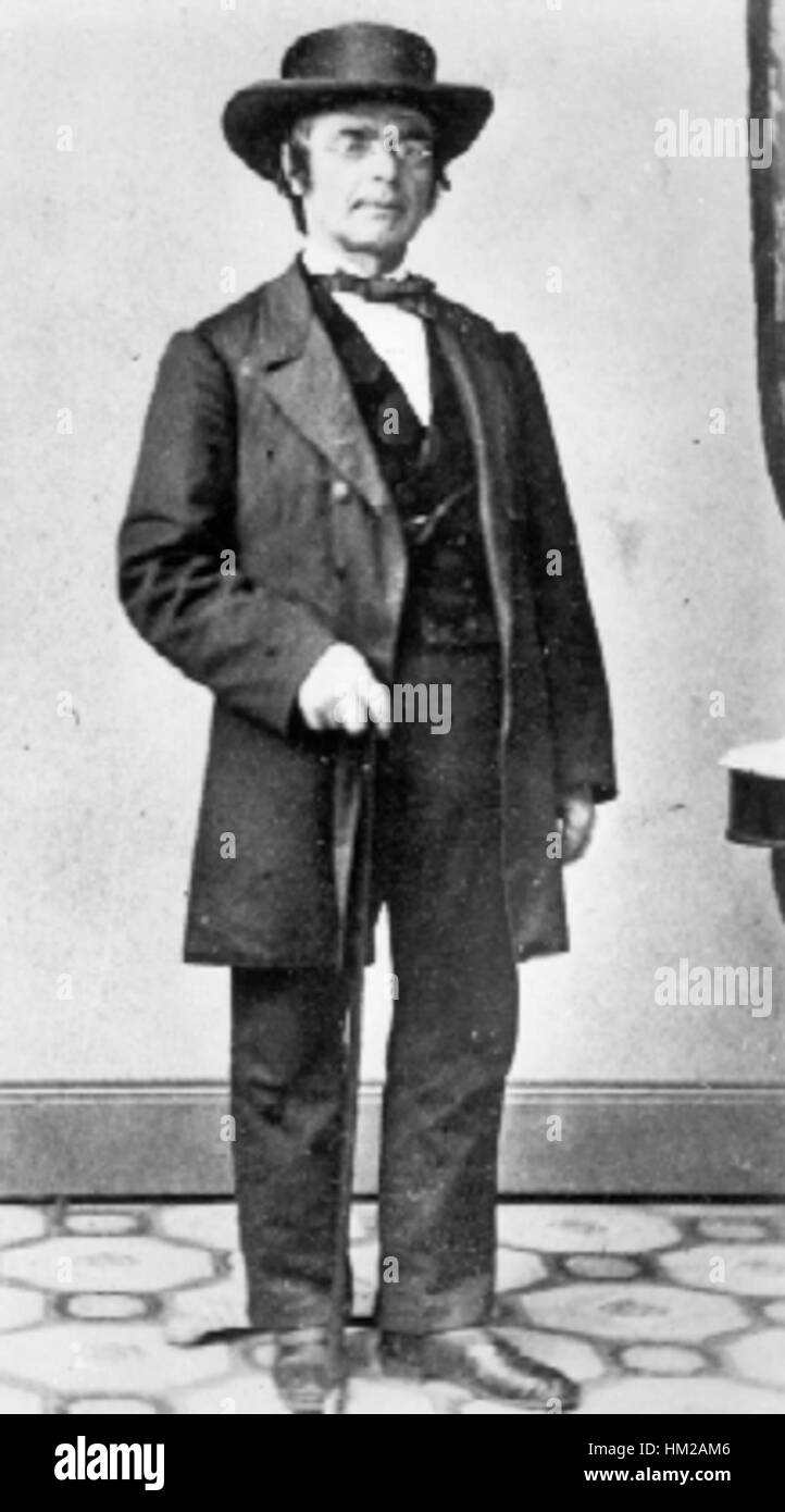 A portrait of Henry E. Steinway, photographed by renowned Civil War-era photographer Mathew Brady. The image captures the subject in a formal, dignified manner, showcasing Brady's mastery of portrait photography. Stock Photo
