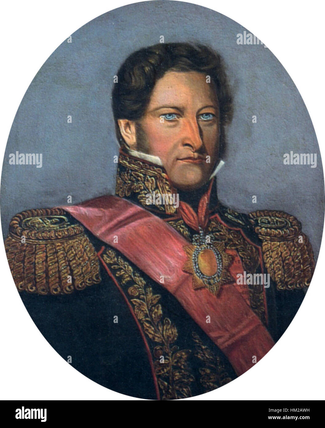 Juan Manuel de Rosas by Descalzi oval Stock Photo