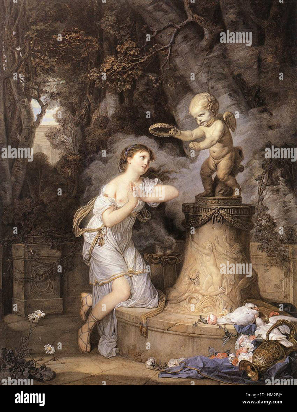 Jean-Baptiste Greuze - Votive Offering to Cupid - WGA10660 Stock Photo