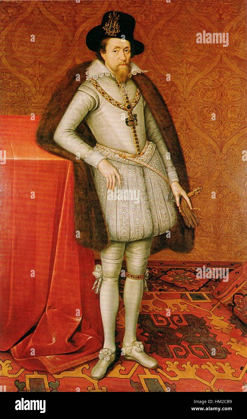 The portrait of King James I, painted by John de Critz around 1606