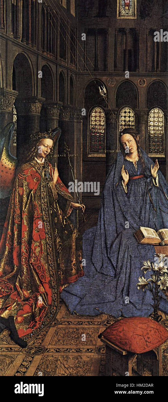 Jan van Eyck - The Annunciation (detail) - WGA07606 Stock Photo