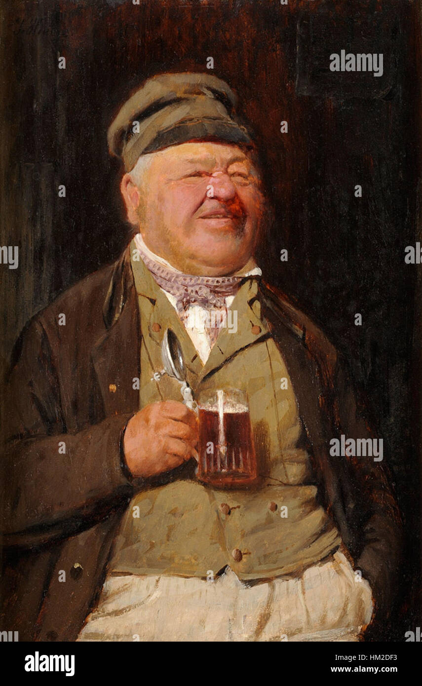Johann Ferdinand Hintze Ein gutes Glas Bier Stock Photo