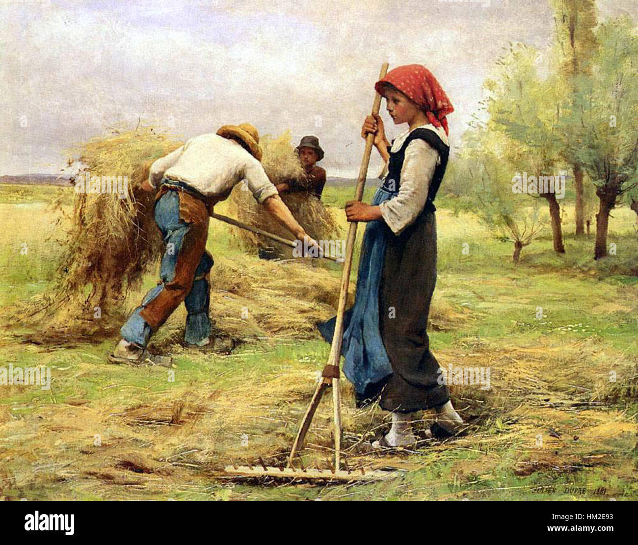 Жюльен Дюпре (1851-1910) - крестьянки со снопами.