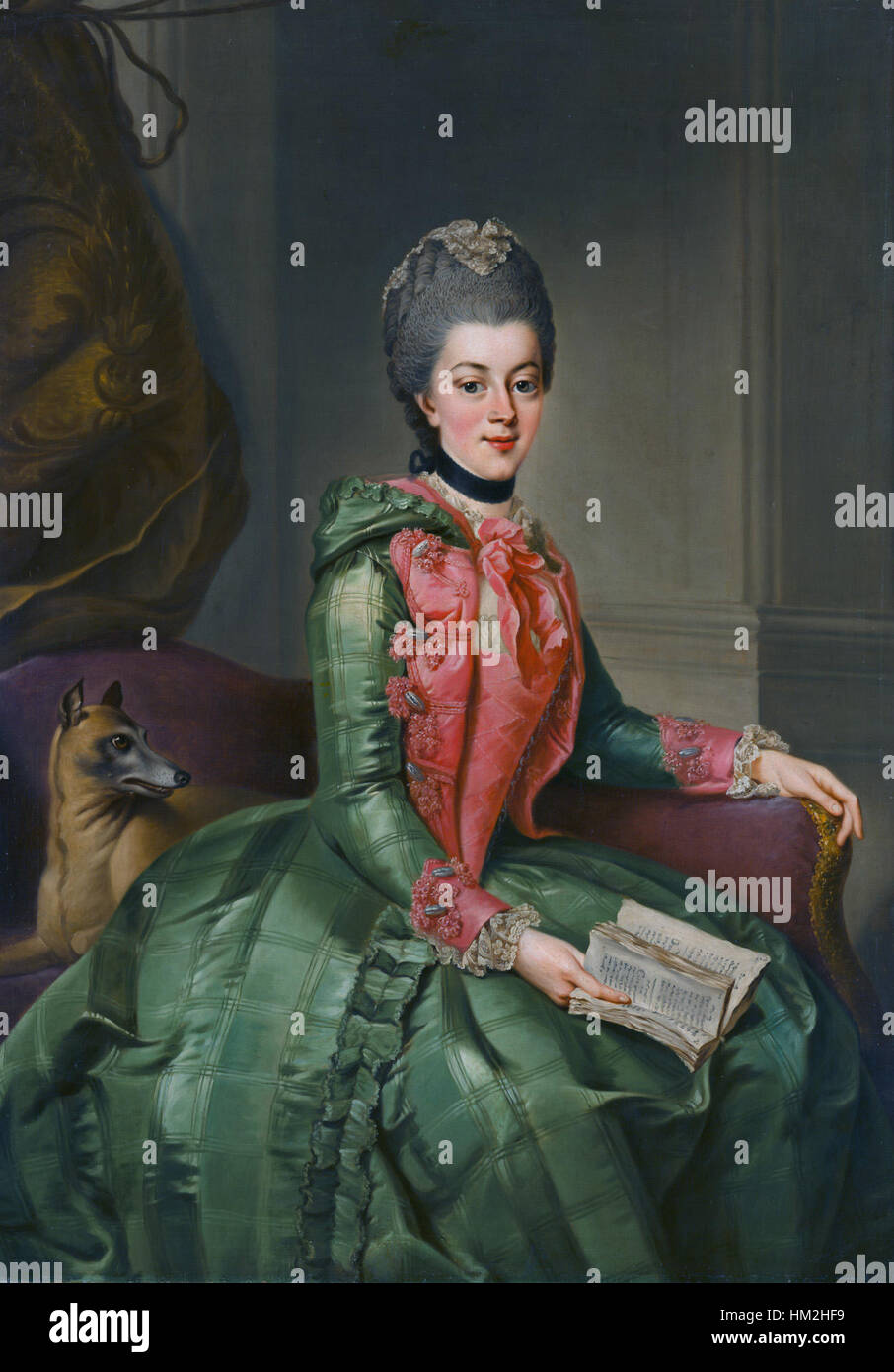 Johann Georg Ziesenis - Portret van Frederika Sophia Wilhelmina (1751-1820), prinses van Pruisen, echtgenote van Willem V, prins van Oranje-Nassau Stock Photo