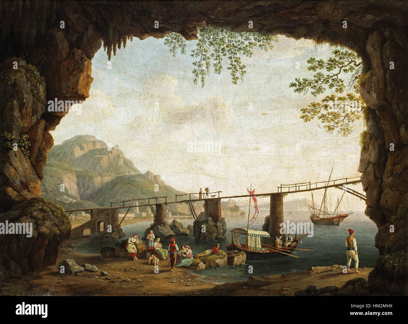 Jacob Philipp Hackert - A Majura nel Golfo di Salerno (1804) Stock Photo