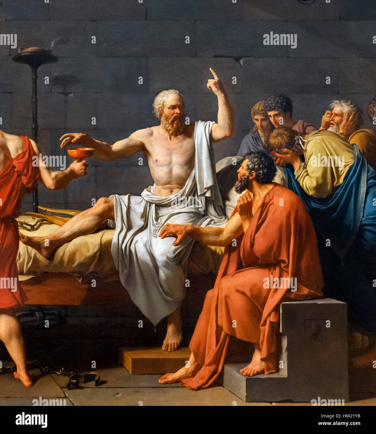 The Death of Socrates by Jacques-Louis David, oil on canvas, 1787 Stock Photo