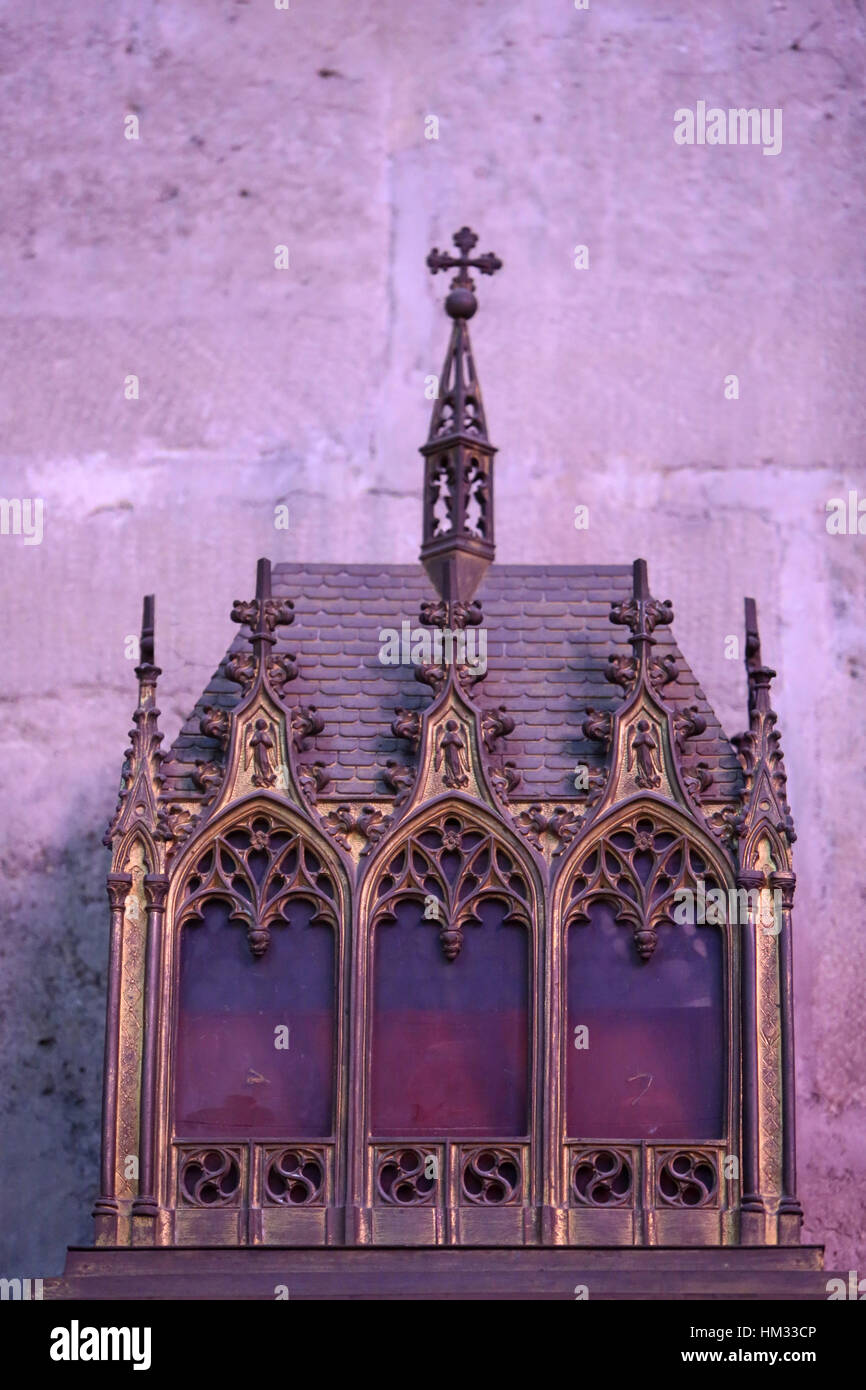 Reliquaire. Abbatiale SaintPierre NotreDamedesArdents. LagnysurMarne. France Stock Photo Reliquaire. Abbatiale SaintPierre NotreDamedesArdents. LagnysurMarne. France Stock Photo