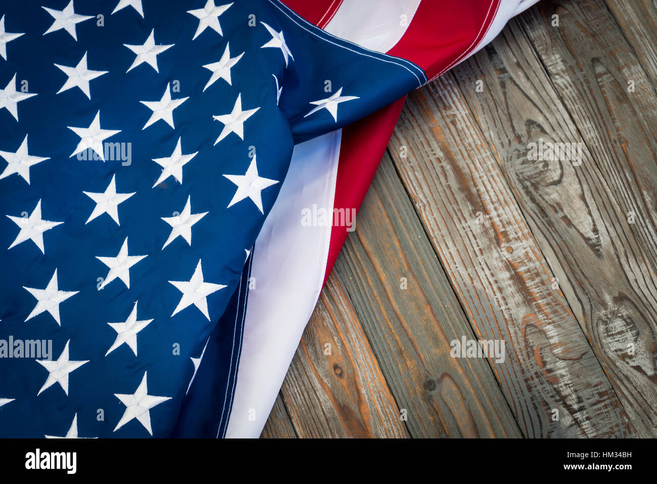 American flag on wood background Stock Photo - Alamy