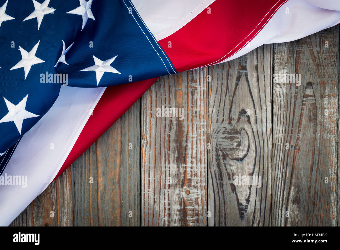 American flag on wood background Stock Photo - Alamy