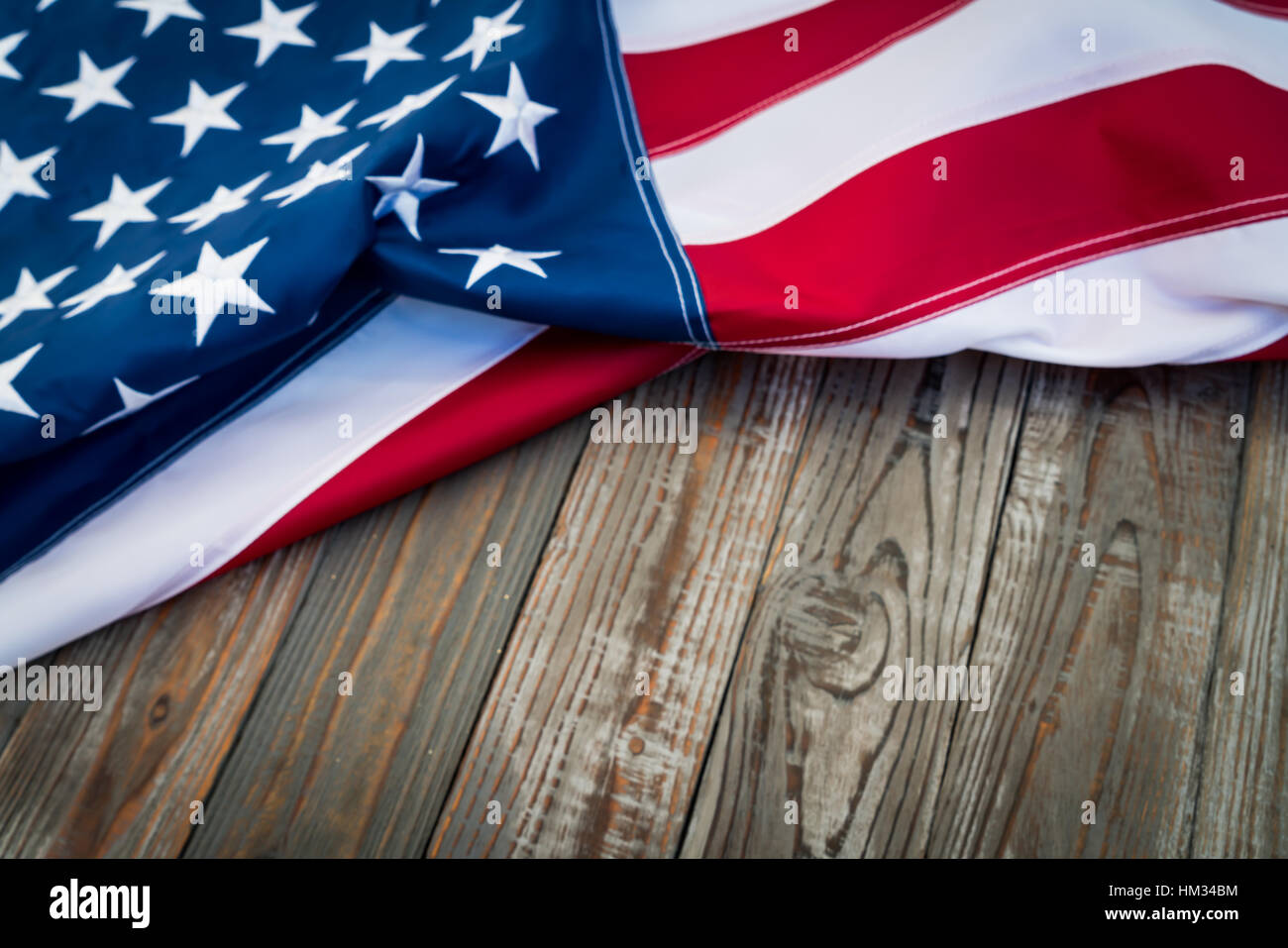 American flag on wood background Stock Photo - Alamy