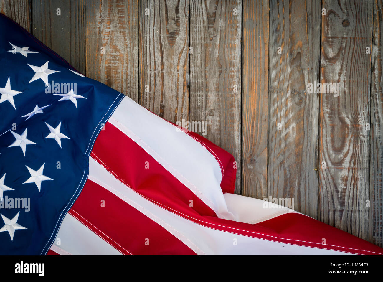 American flag on wood background Stock Photo - Alamy