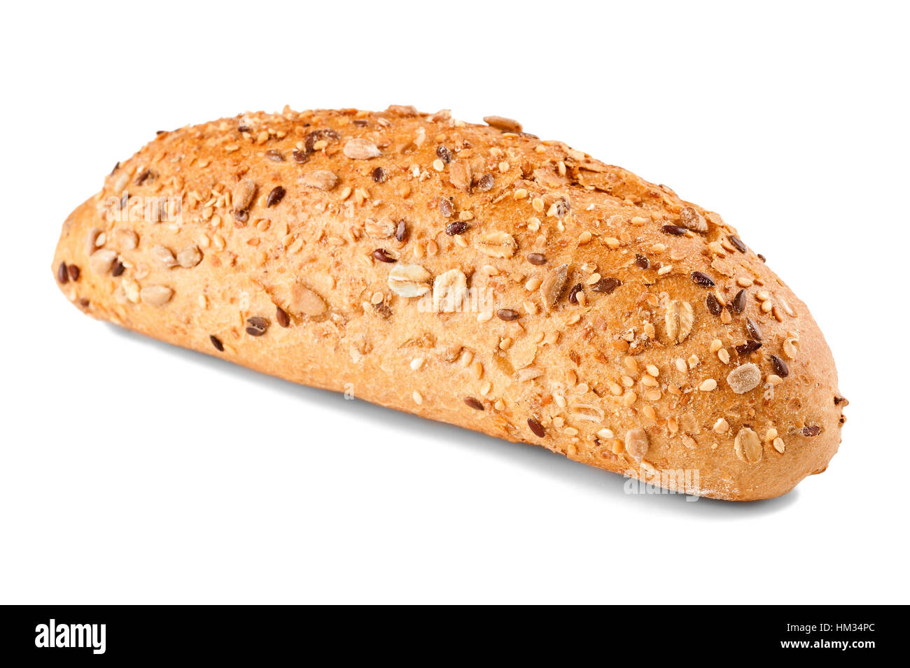Whole wheat bread on white background Stock Photo - Alamy