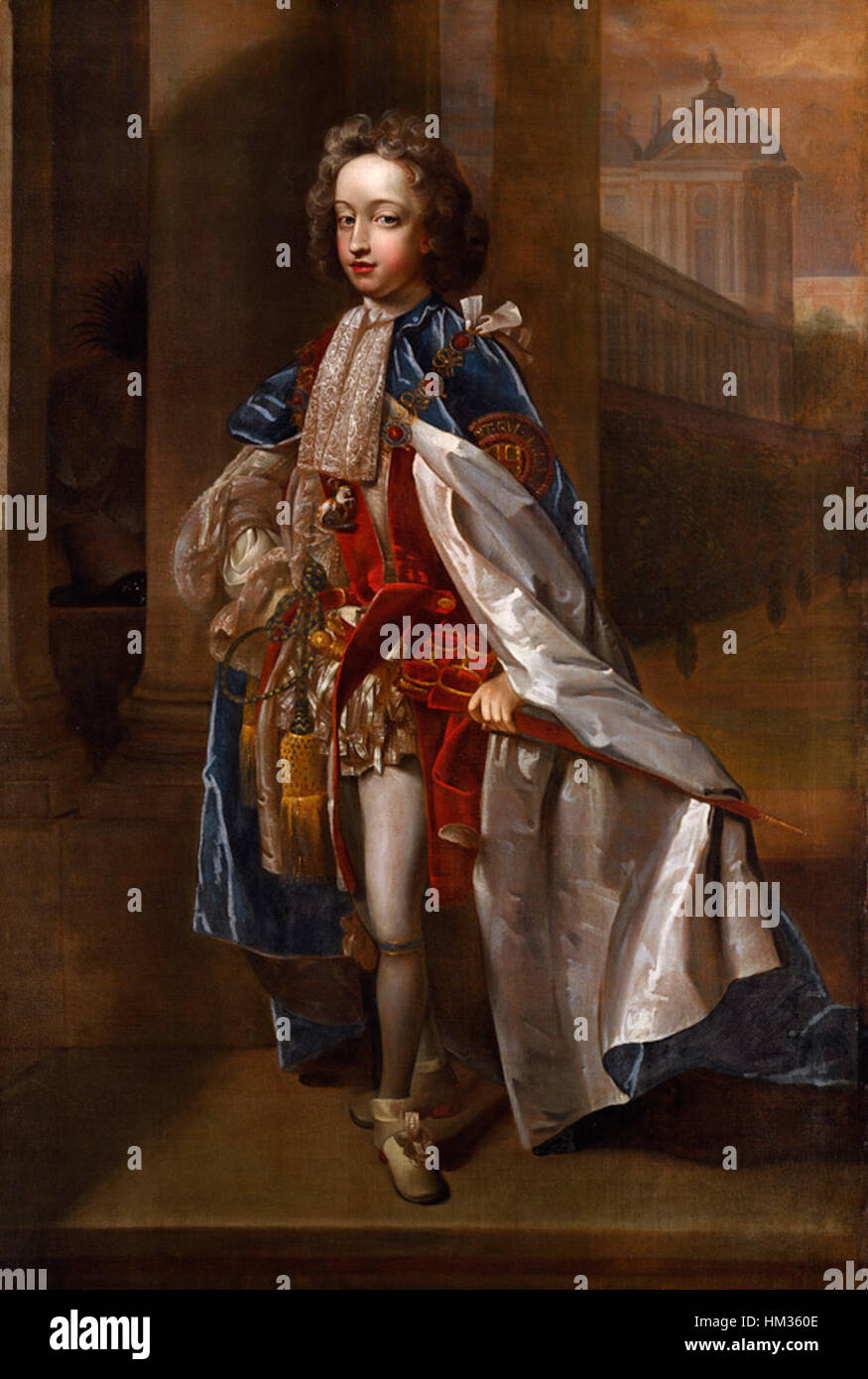 A historical portrait of HRH Prince William Henry, Duke of Gloucester, painted in the 18th century. This oil painting captures the dignified demeanor and aristocratic elegance of the prince. Stock Photo