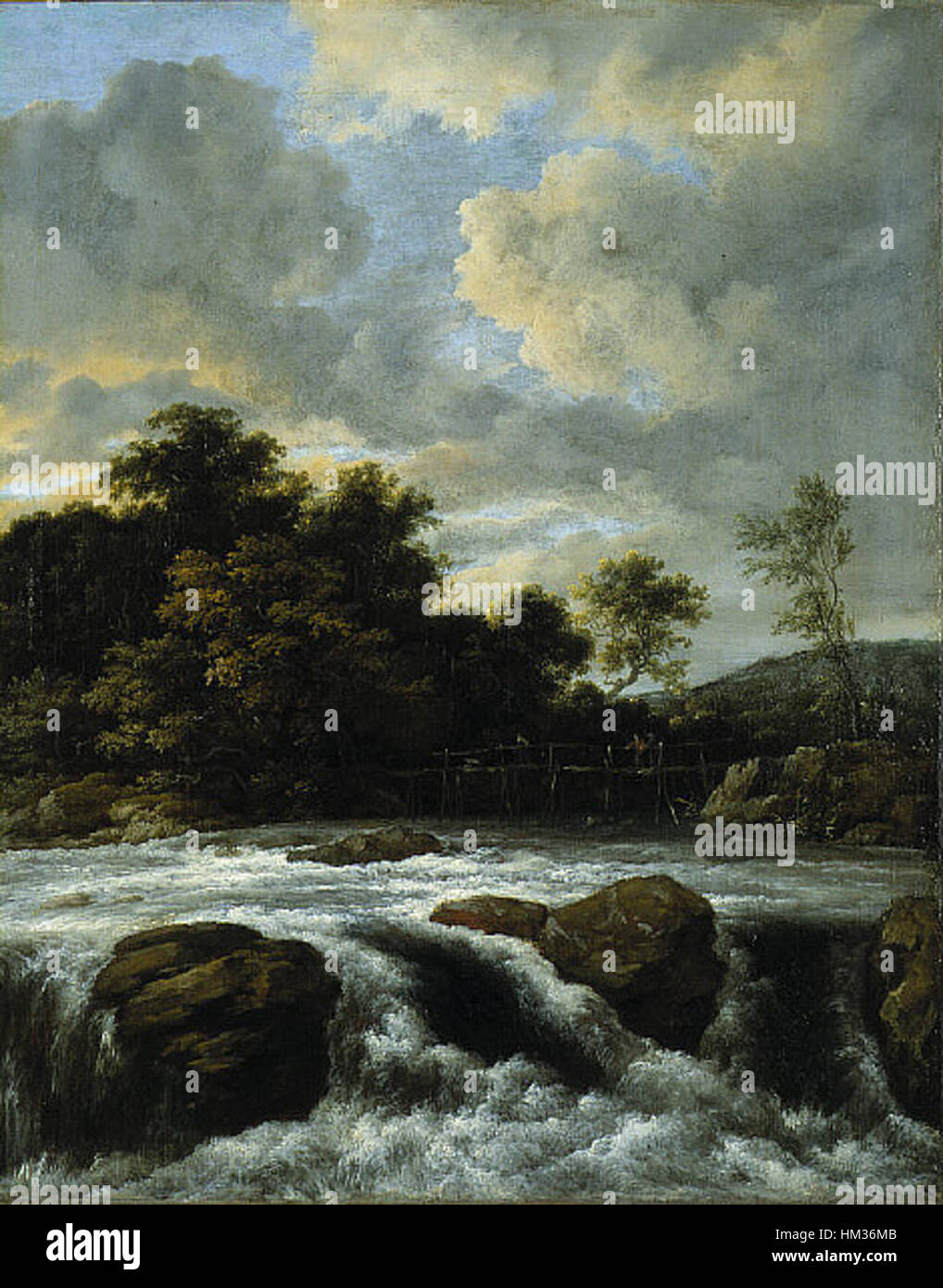 Landscape with an old church - Jacob Isaacksz van Ruisdael as art print or  hand painted oil.