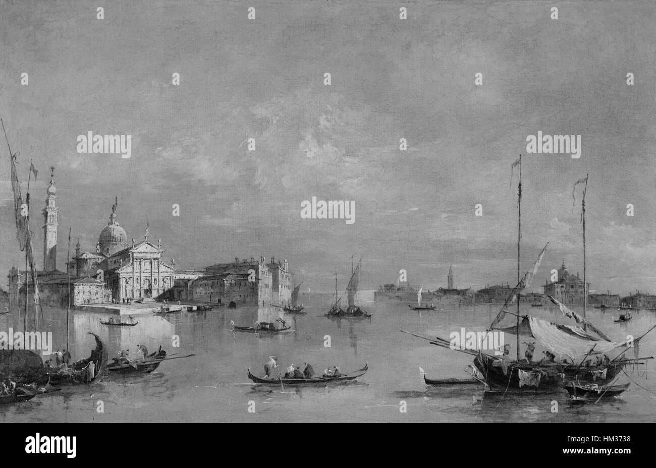 Francesco Guardi - Isola di S. Giorgio Maggiore, Venice - Frick Collection Stock Photo