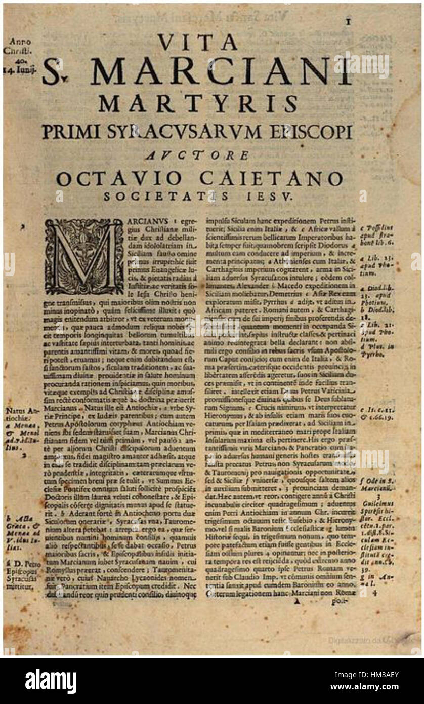 Libro Ottavio Gaetani Stock Photo Alamy