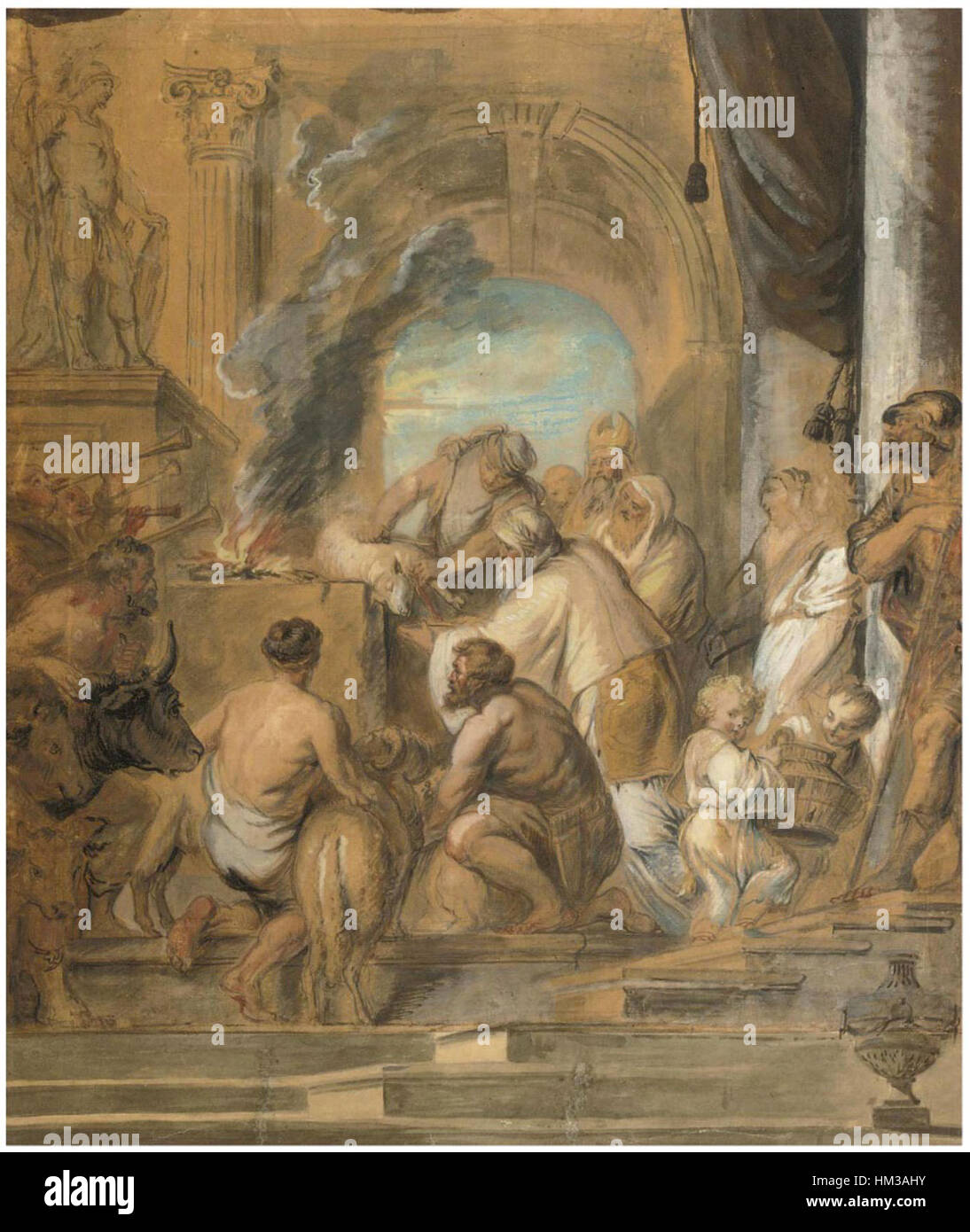Jan Erasmus Quellinus The Idolatry of Solomon Stock Photo Alamy