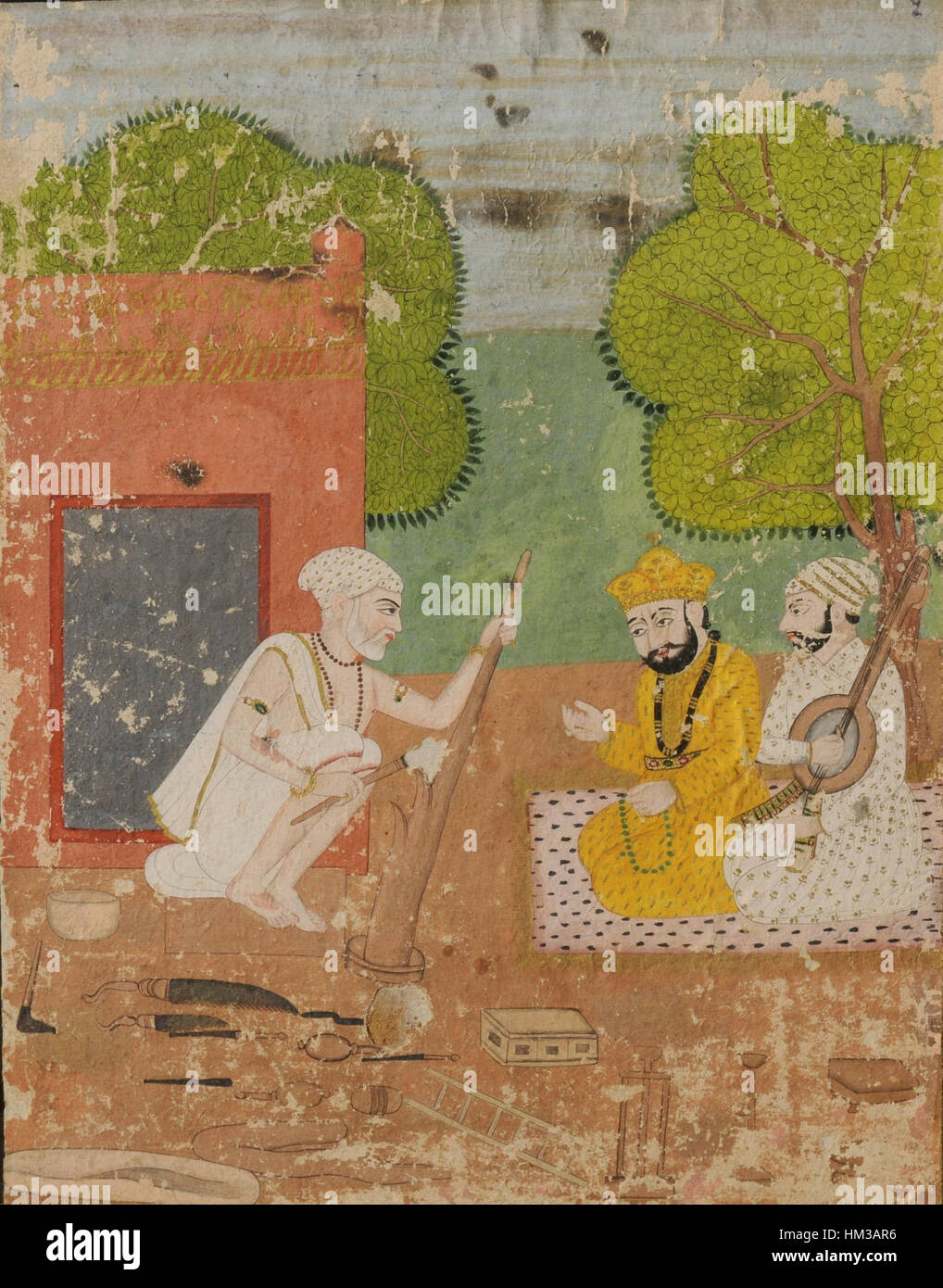 Guru Nanak with Mardana in the house of Bhai Lalu Unknown, Sikh