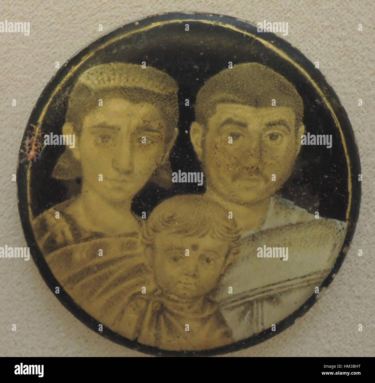 Gold-glass family portrait (Vatican Library) 1 Stock Photo