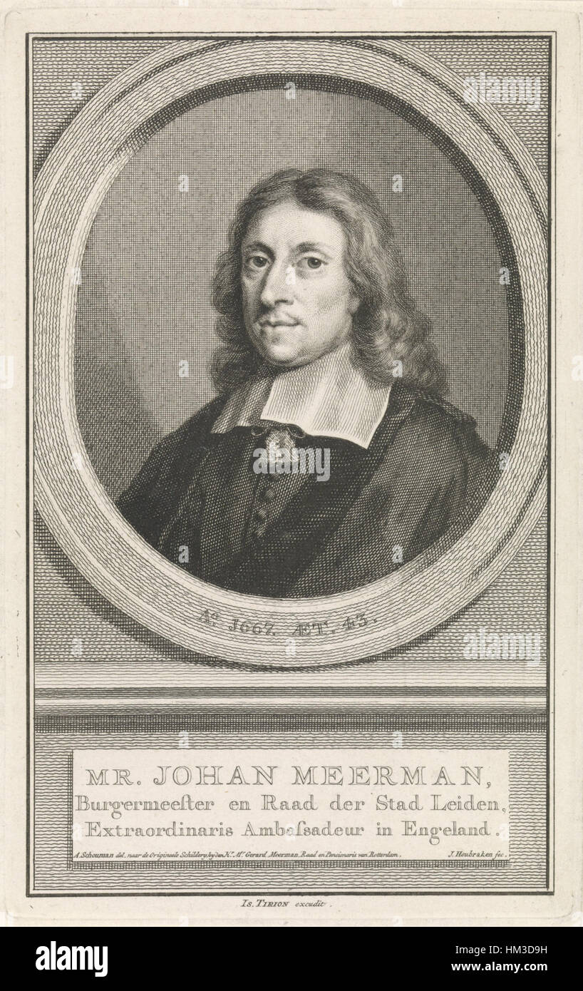 Representative Meerman This portrait by *Jac. Houbraken* depicts *Johan Meerman*, a prominent ...