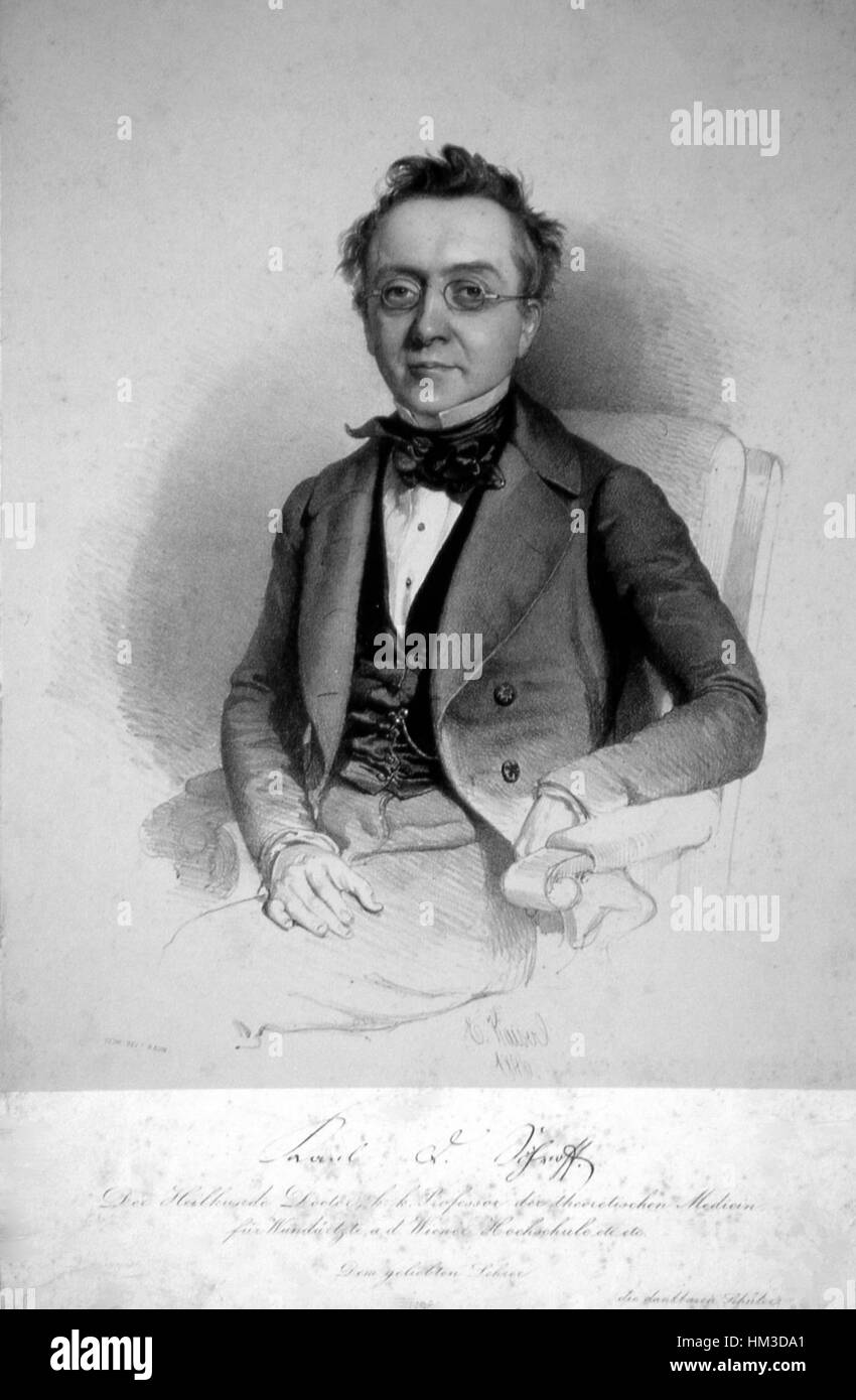 Karl Damian Schroff 1846 Litho Stock Photo