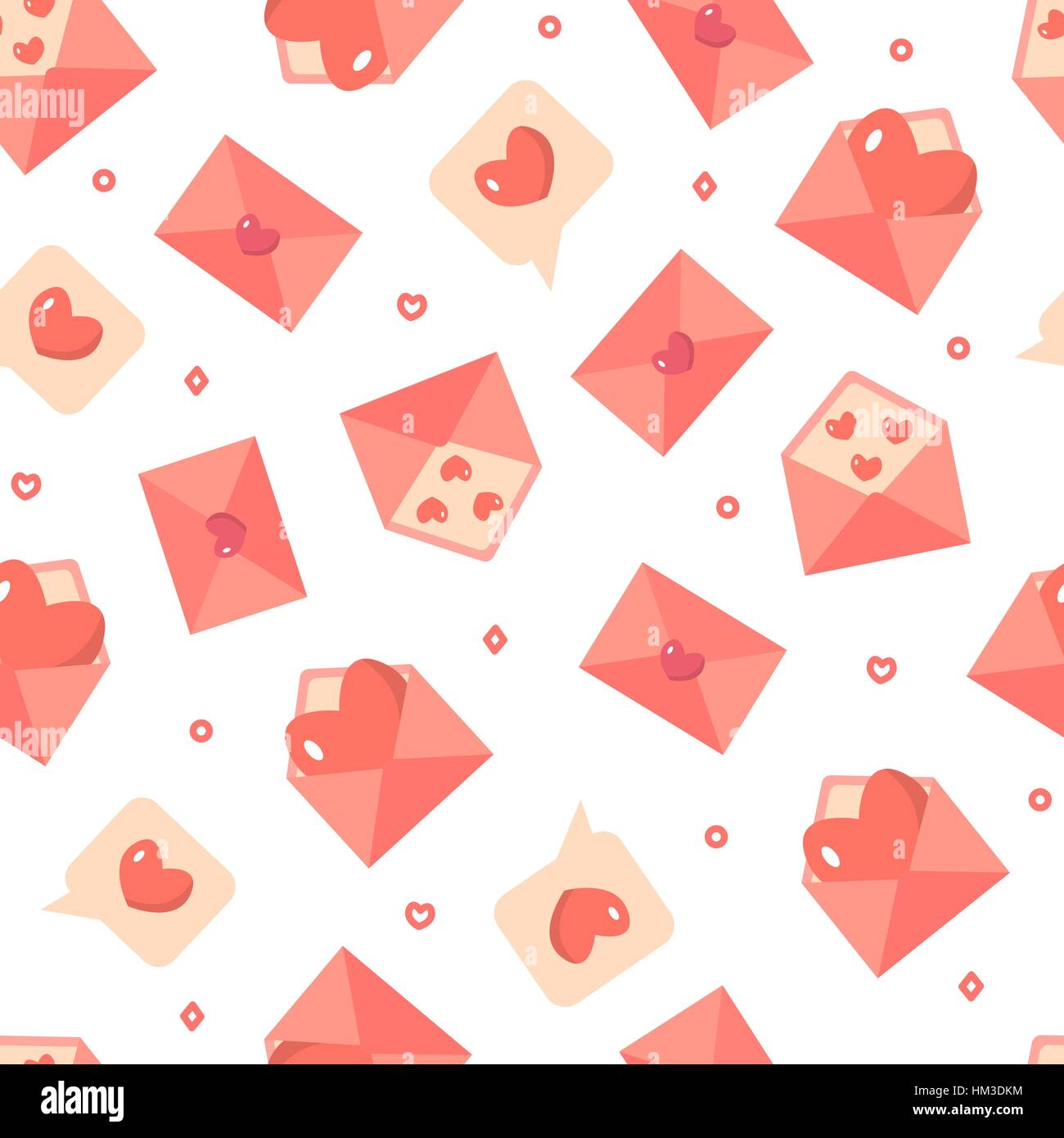 Seamless pattern with love letters Stock Vector Image & Art - Alamy