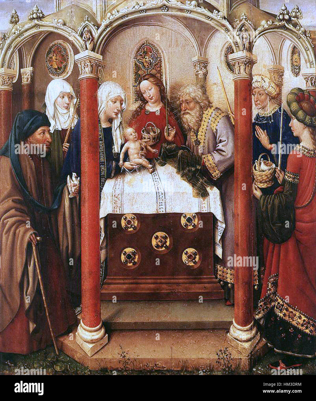 Jacques Daret - Altarpiece of the Virgin - WGA05934 Stock Photo - Alamy
