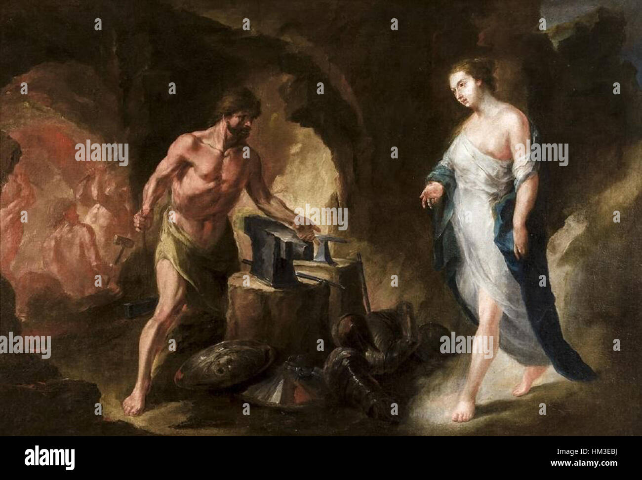 La fragua de Vulcano o Venus y Vulcano, de Juan de Espinal (Museo de Bellas  Artes de Sevilla Stock Photo - Alamy