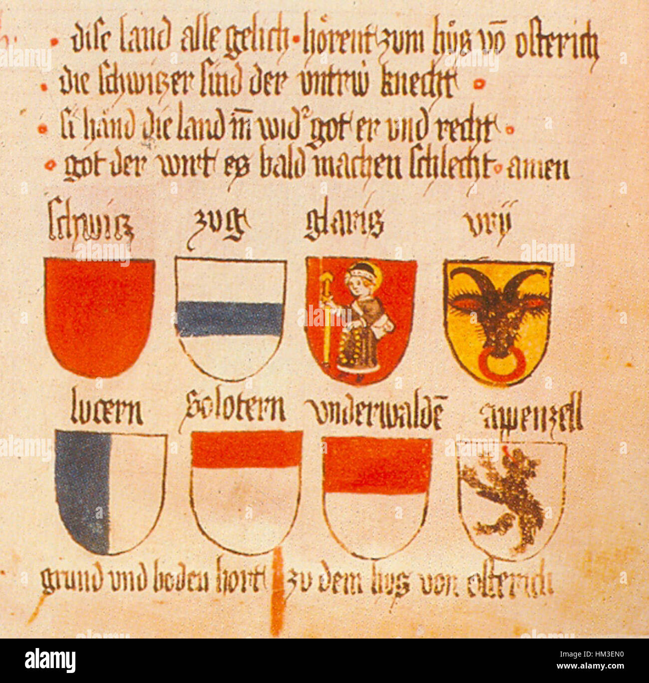 Ingeram Codex Habsburger Anspruch Stock Photo