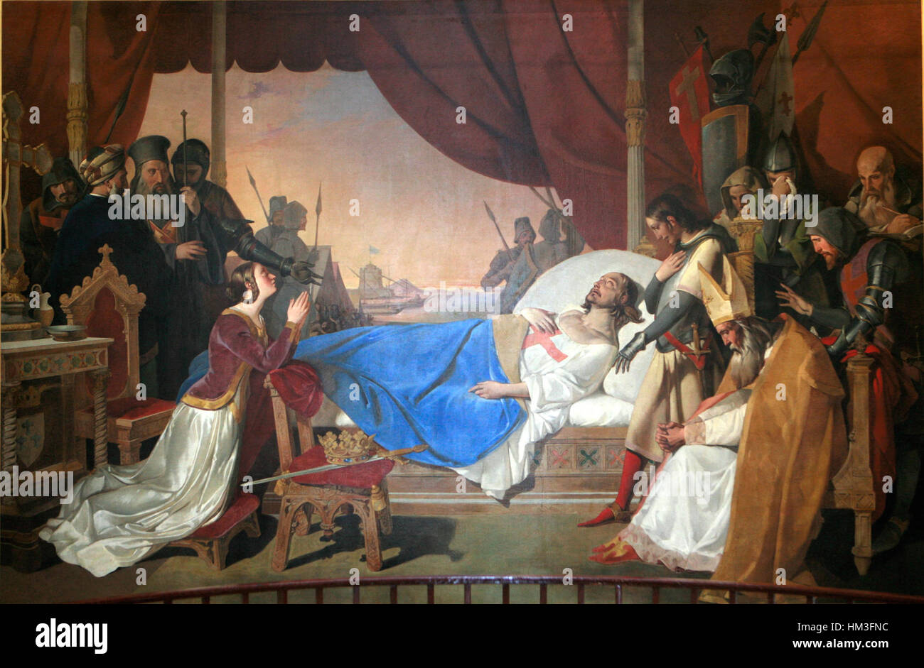 Gravure XVIIIeme du mort de St Louis (Roi Lous IX) Gravure XVIIIeme du mort de St Louis (Roi Lous IX)