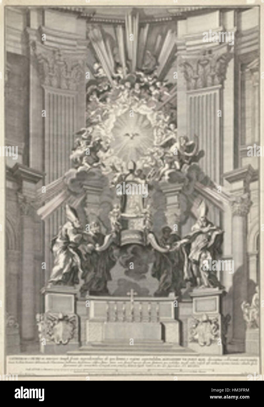 Heilige Stoel van Petrus in de Sint Pieter Stock Photo