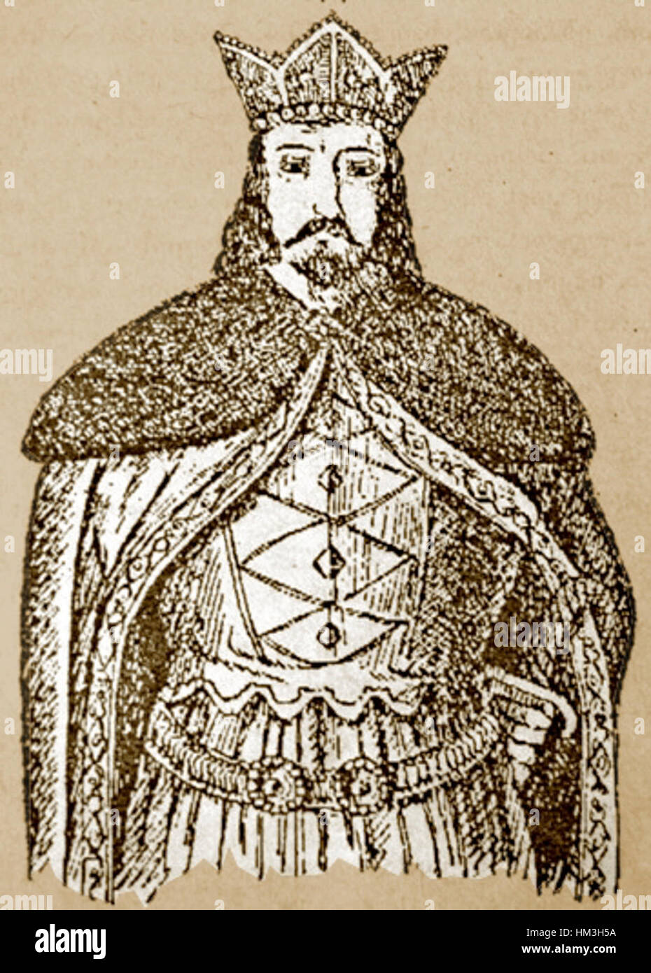 King Pharnavaz of Iberia sepia Stock Photo