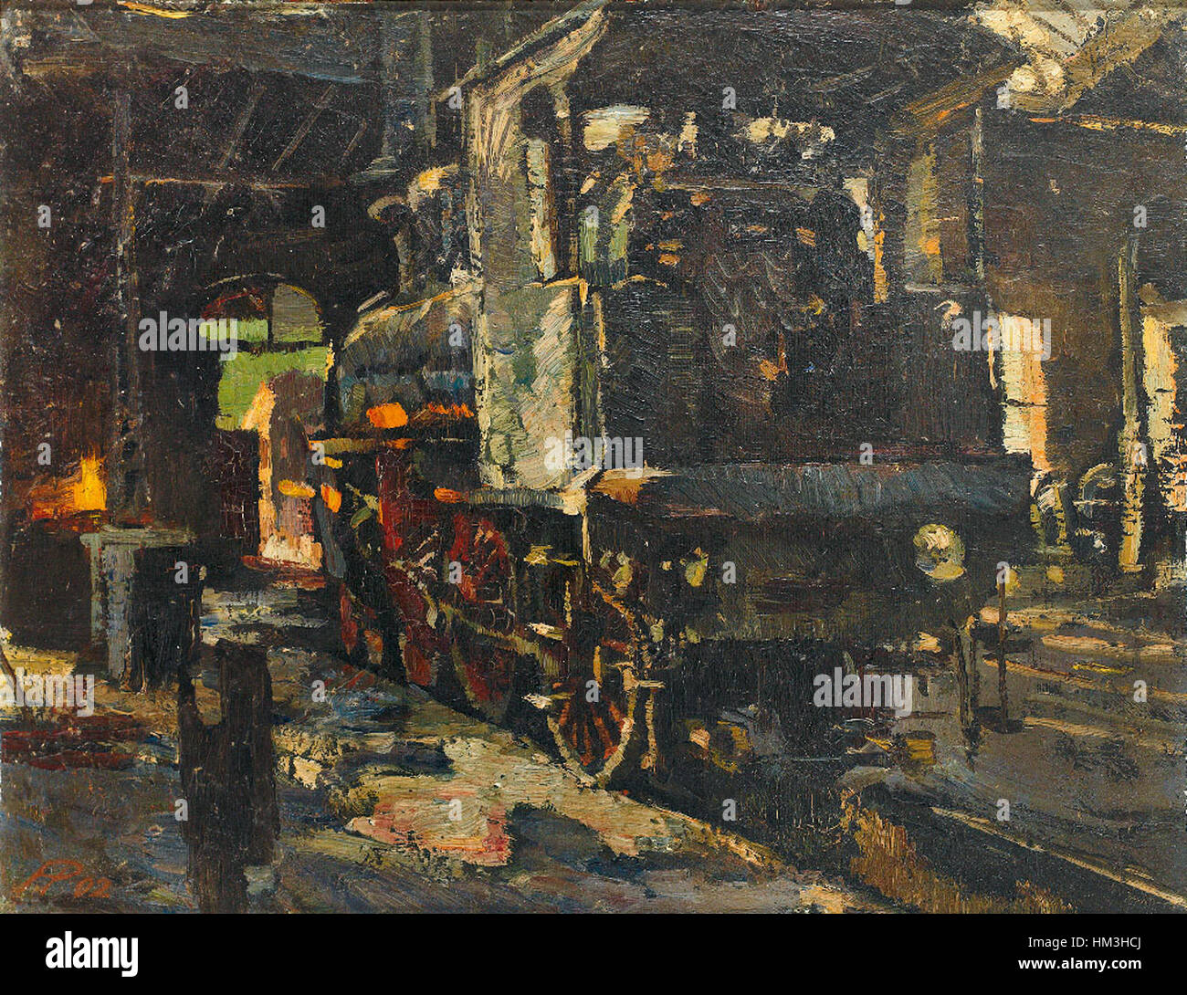 Hermann Pleuer Dampflokomotive 1902 Stock Photo