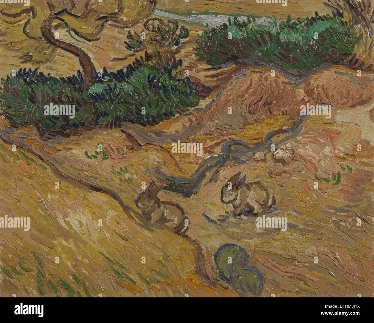 Landschap met konijnen - s0099V1962 - Van Gogh Museum Stock Photo