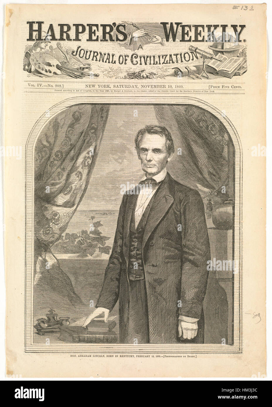 Hon. Abraham Lincoln, born in Kentucky, February 12, 1809 (Boston