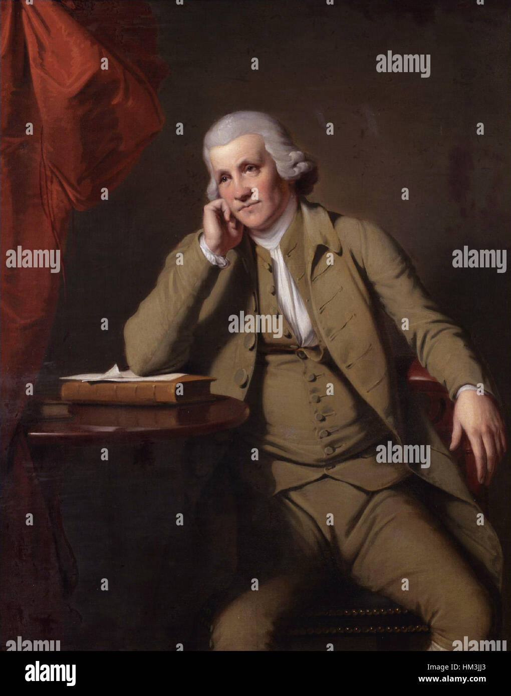 Jedediah Strutt by Joseph Wright of Derby Stock Photo