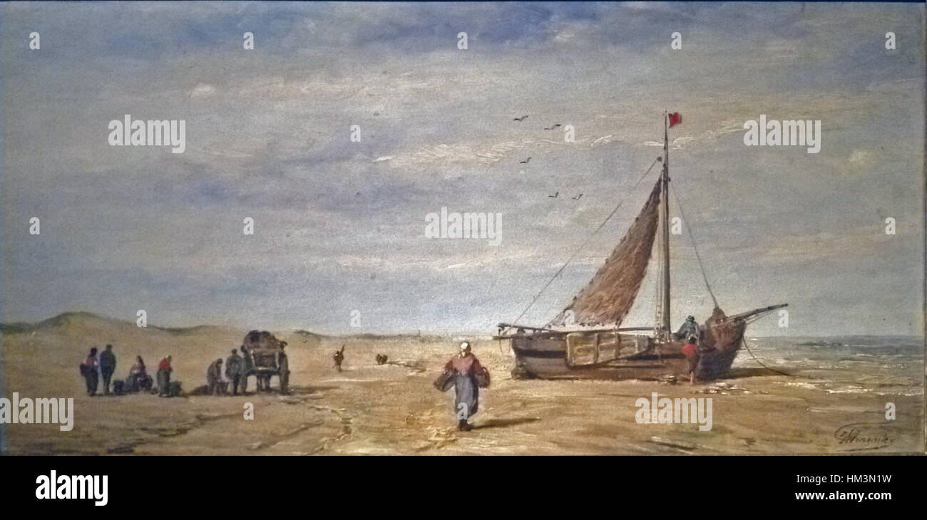 Henri Permeke was a Belgian painter known for his Expressionist style, characterized by bold colors and dynamic compositions. His works often explore the human condition, portraying figures with emotional intensity and deep psychological insight. Stock Photo