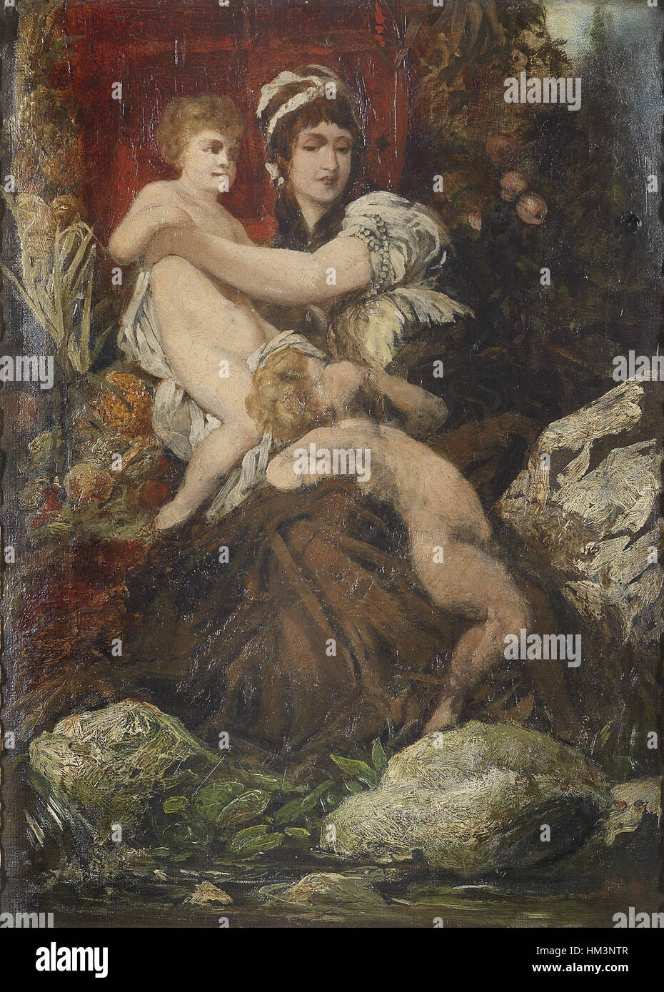 Hans Makart Sinnbild der Fruchtbarkeit 1870 Stock Photo
