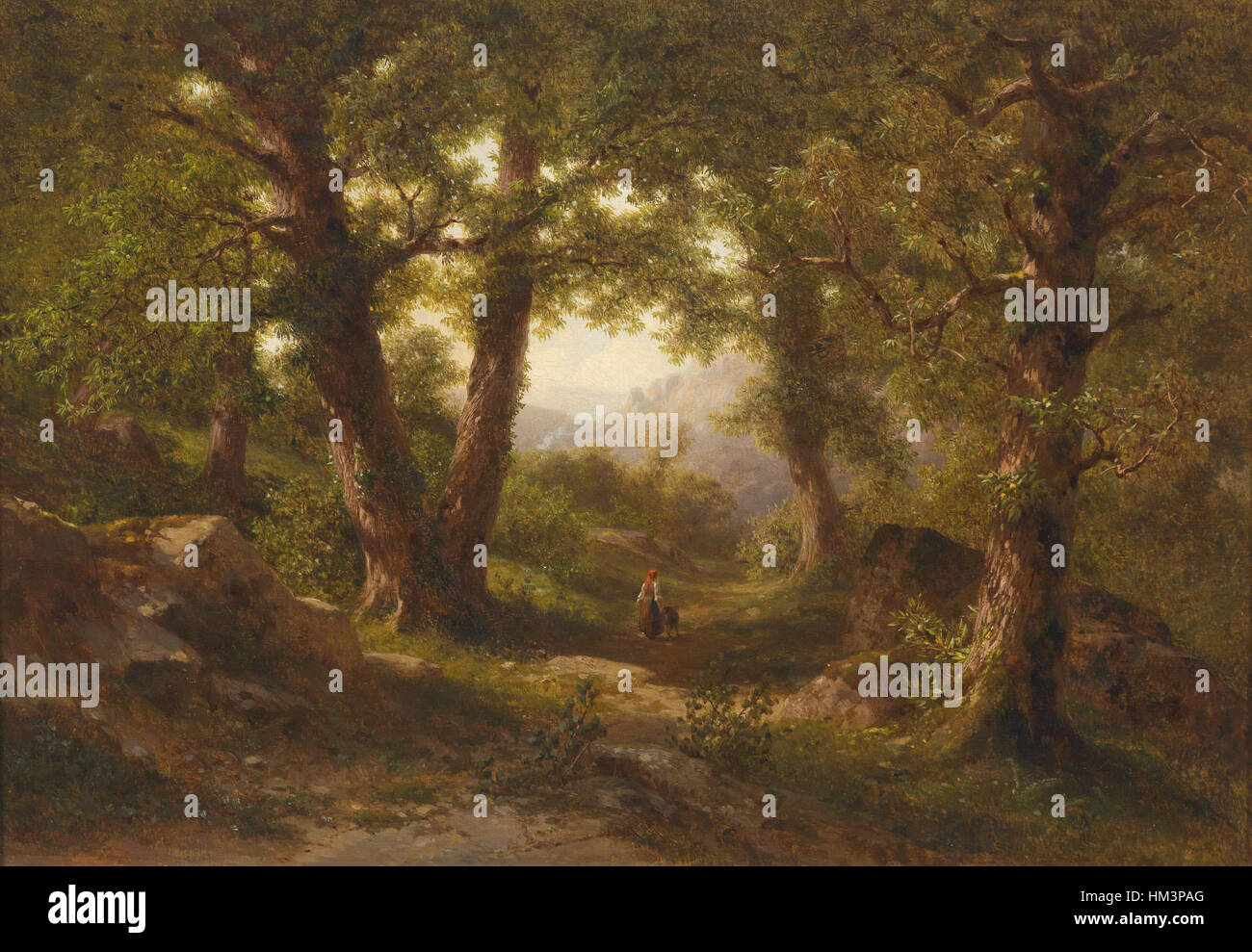 Gottfried Seelos Kastanienhain 1870 Stock Photo Alamy