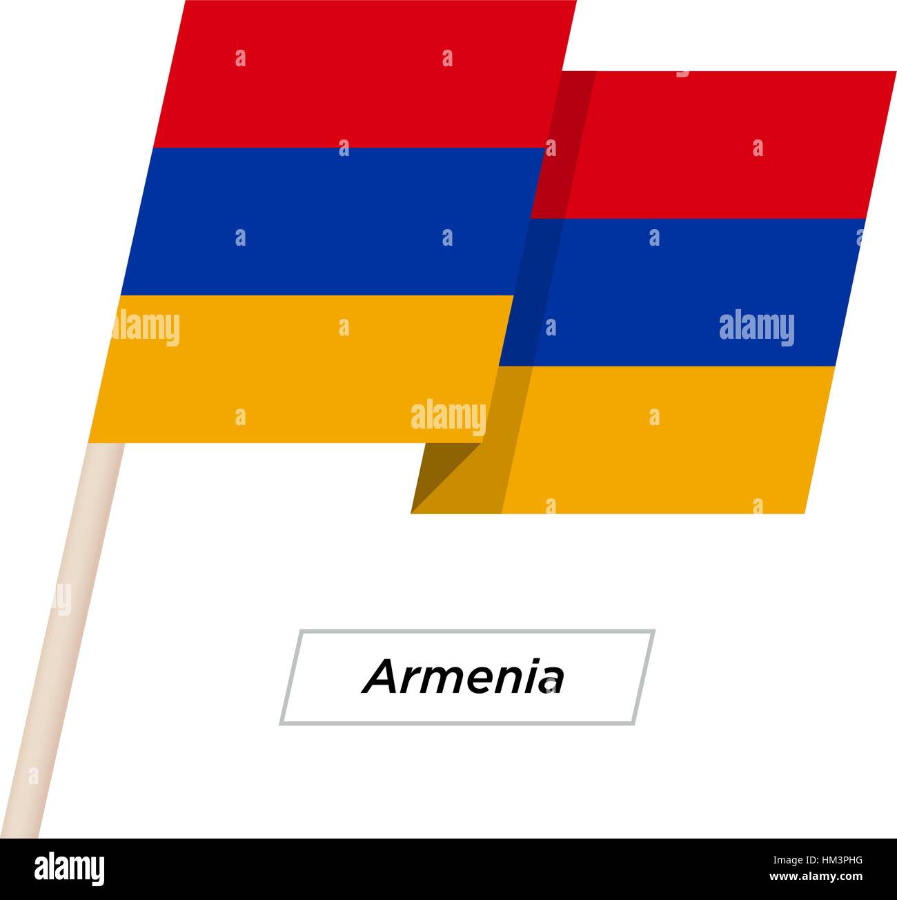 Armenia Ribbon Waving Flag Isolated on White. Vector Illustration Stock ...