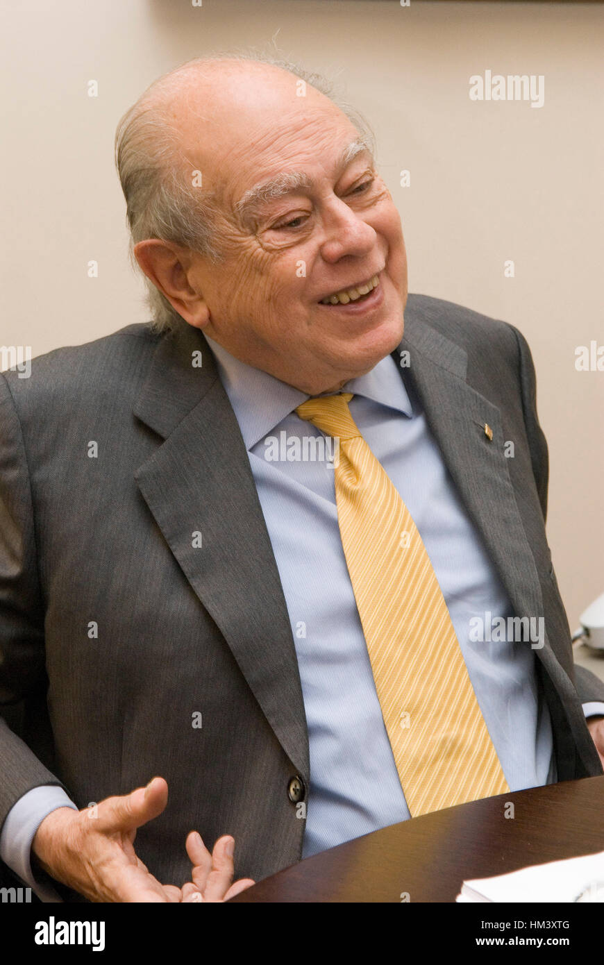 Jordi Pujol i Soley (born 9 June 1930) is a Catalan politician who was the leader of the party Convergència Democràtica de Catalunya (CDC) from 1974 t Stock Photo