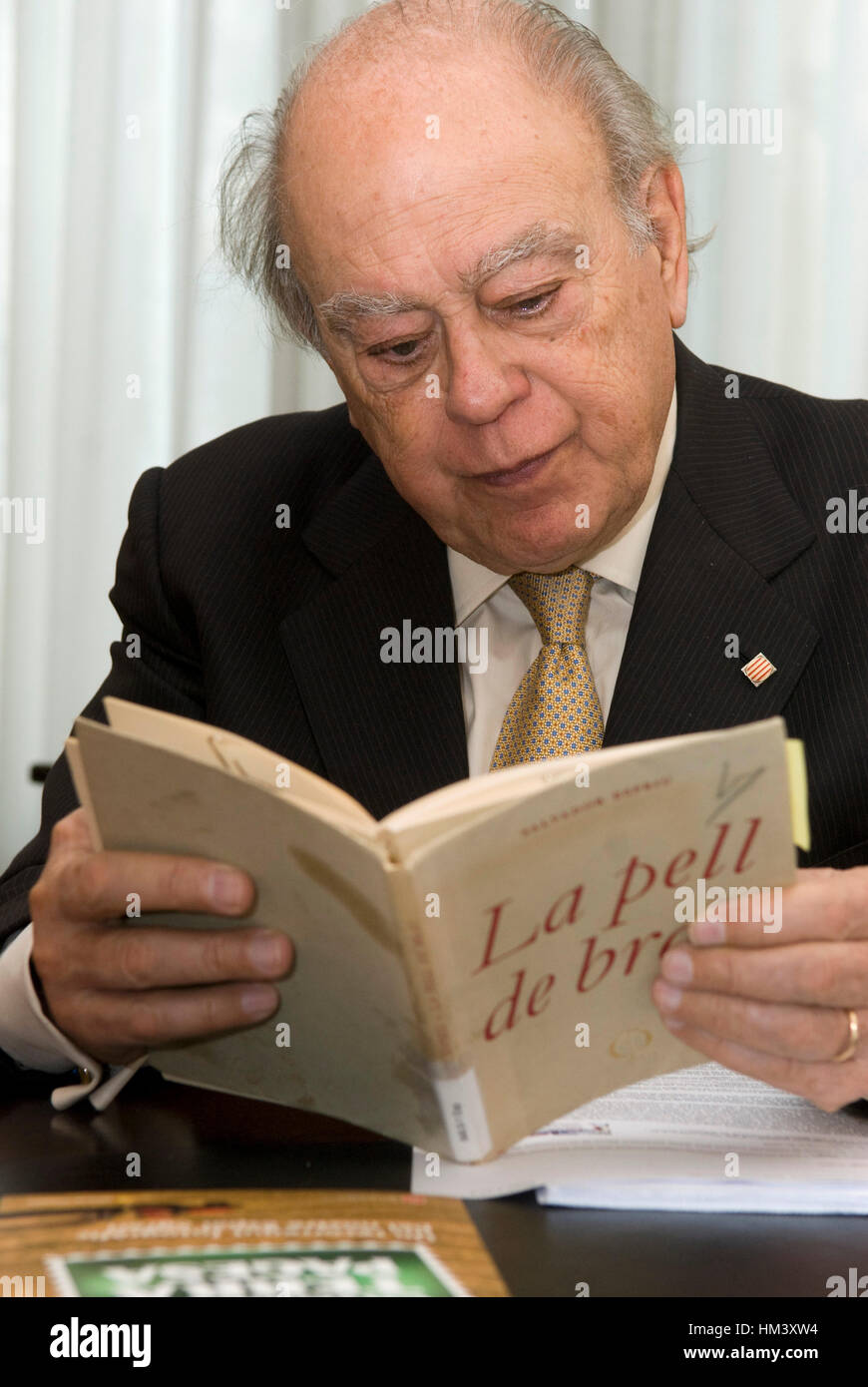 Jordi Pujol i Soley (born 9 June 1930) is a Catalan politician who was the leader of the party Convergència Democràtica de Catalunya (CDC) from 1974 t Stock Photo