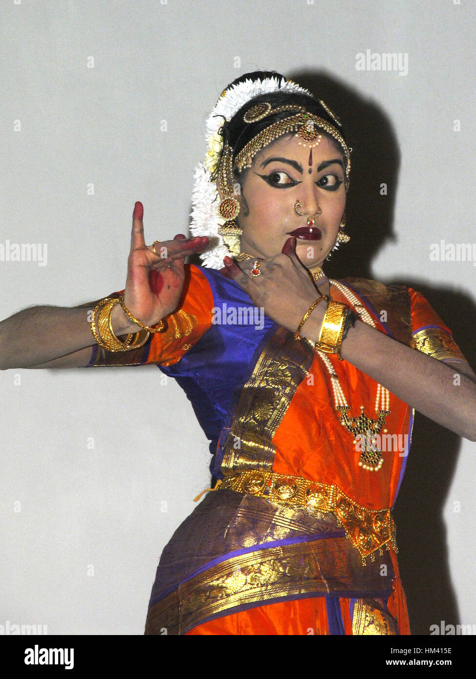 Bharata natyam performer during Onam festival, Trivandrum , Kerala