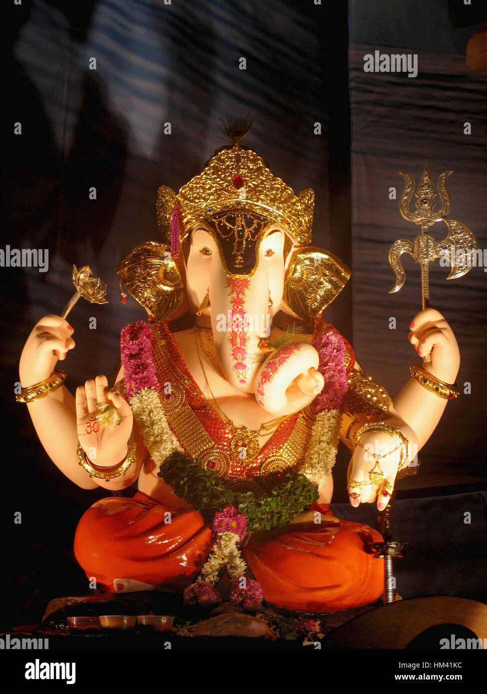 Statue of Lord Ganesh worshipped in Maharashtra during Ganesh festival ...